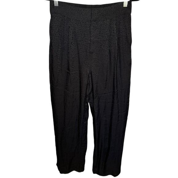 Good American 80s Leopard Jacquard Pants Wide Leg Flowy High Waist Size Medium - Picture 4 of 10